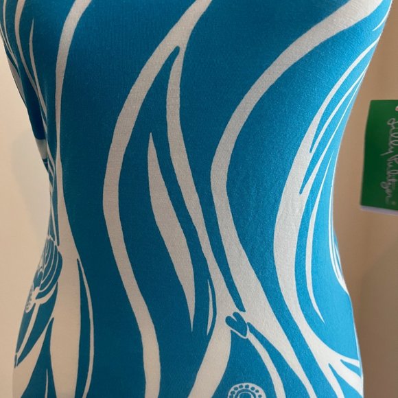 Lilly Pulitzer NWT size XS Tabbie tank blue crush bamboom - Picture 6 of 7